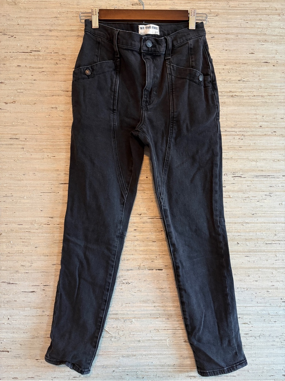 We The Free Black Moto Jeans